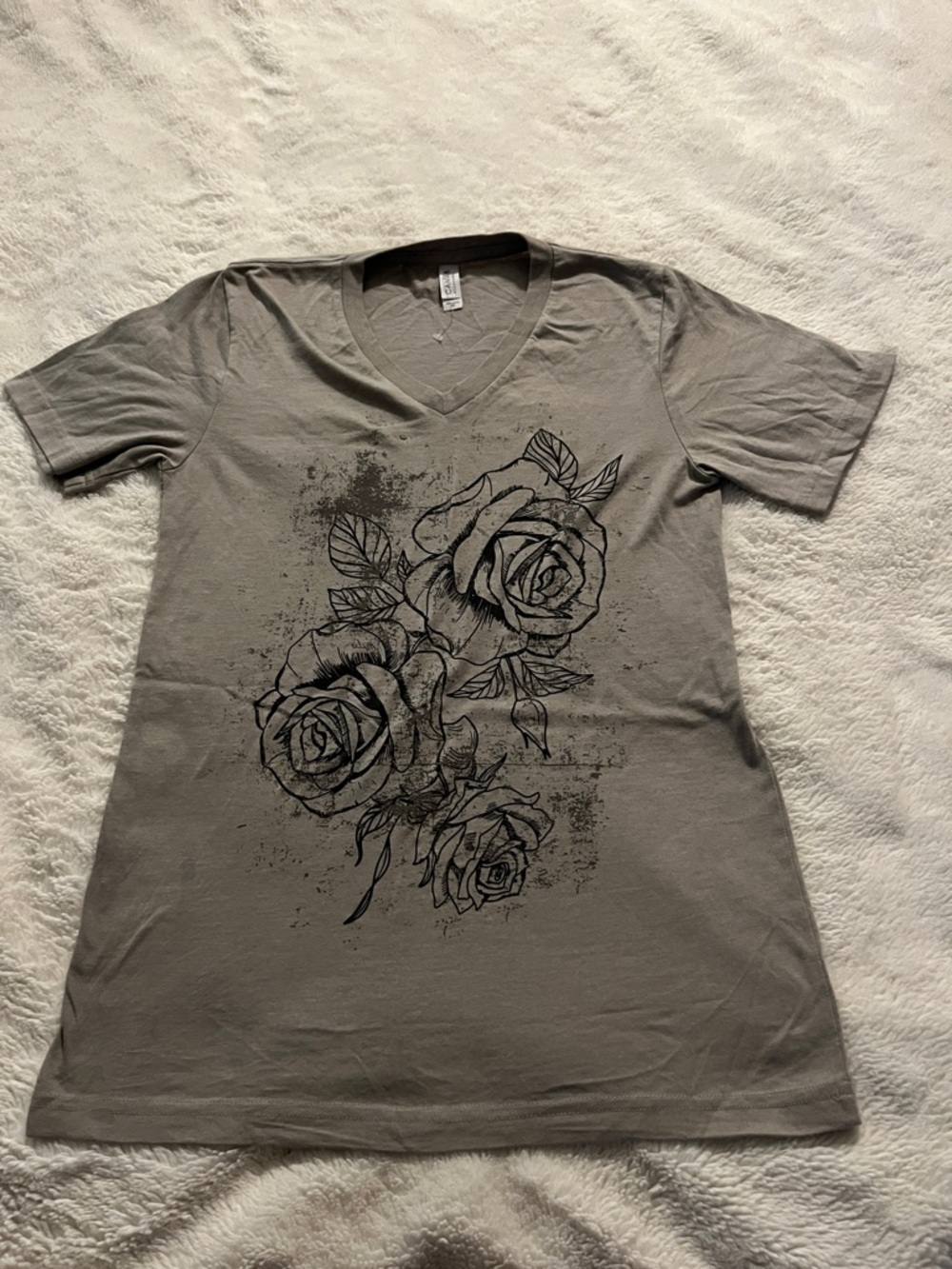 Floral V-Neck Short Sleeve Top